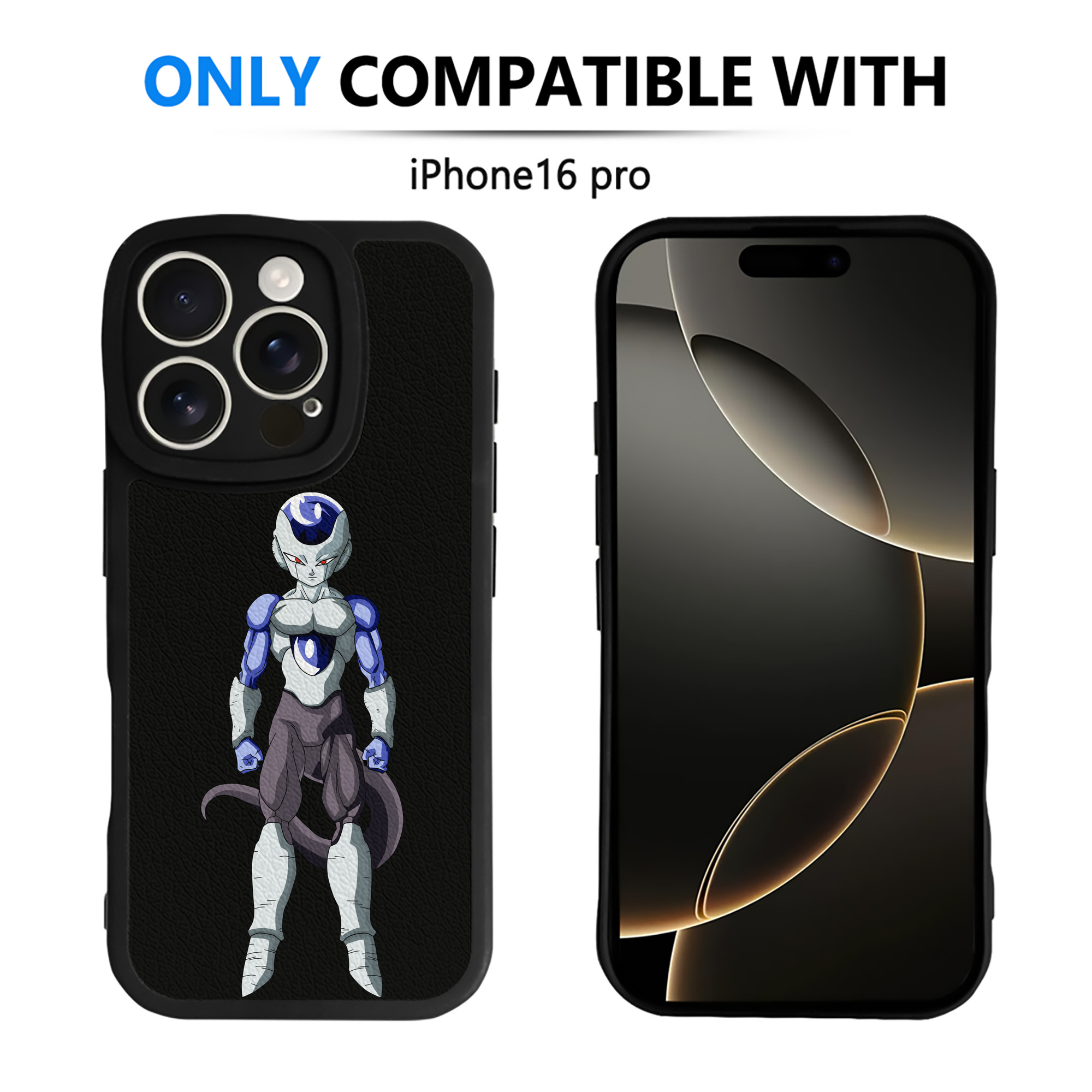 （画像用） ドラゴンボール フリーザ DRAGON BALL Frieza 【iPhone 16シリーズ対応】シリコンスマホケース（レザー調） 材質：シリコン